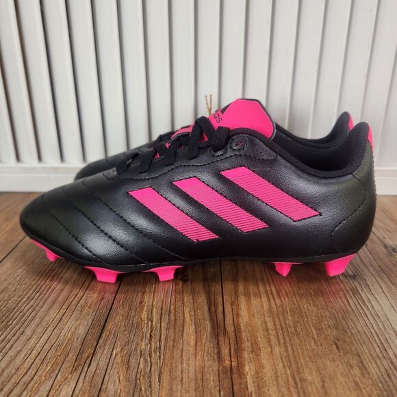 Adidas Goletto VIII FG Junior Size 3 Black Pink Athletic Soccer Cleats GX6907 - Picture 4 of 11